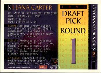 1995 Bowman - First Round Picks #1 Ki-Jana Carter Back