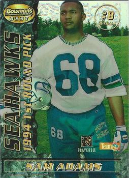1995 Bowman's Best - Double Finest Mirror Images Draft Picks Refractors #8 Sam Adams / Joey Galloway Front