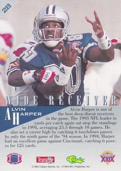 1995 Classic NFL Experience - Gold #28 Alvin Harper Back