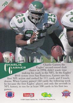 1995 Classic NFL Experience - Gold #78 Charlie Garner Back