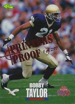 1995 Classic NFL Rookies - Printer's Proofs #63 Bobby Taylor Front