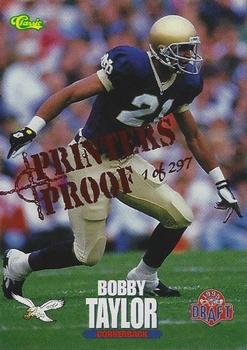 1995 Classic NFL Rookies - Printer's Proofs Silver #63 Bobby Taylor Front