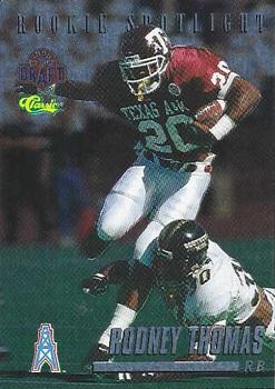 1995 Classic NFL Rookies - Rookie Spotlight #RS27 Rodney Thomas Front