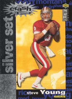 1995 Collector's Choice - You Crash the Game Silver Set Exchange #C5 Steve Young Front