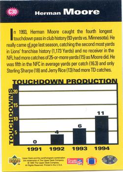 1995 Collector's Choice - You Crash the Game Silver Touchdown! Exchange #C30 Herman Moore Back