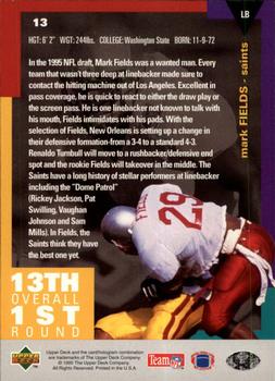 1995 Collector's Choice - Player's Club #13 Mark Fields Back