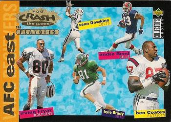 1995 Collector's Choice Update - You Crash the Game: The Playoffs Gold #CP13 Sean Dawkins / Andre Reed / Irving Fryar / Kyle Brady / Ben Coates Front
