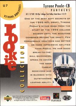 1995 Collector's Choice Update - Gold #U7 Tyrone Poole Back