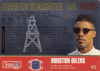 1994 Action Packed #43 Webster Slaughter Back