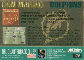 1994 Action Packed #178 Dan Marino Back