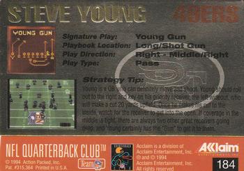 1994 Action Packed #184 Steve Young Back