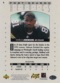 1995 Collector's Choice Update - Post-Season Heroics Silver #6 Charles Johnson Back