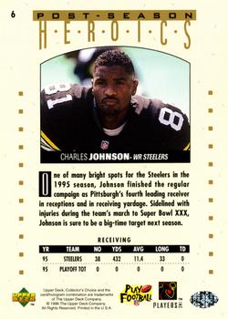 1995 Collector's Choice Update - Post-Season Heroics Gold #6 Charles Johnson Back