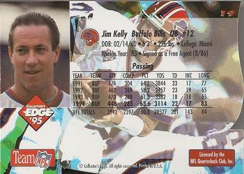 1995 Collector's Edge - Black Label Silver Die Cuts #19 Jim Kelly Back