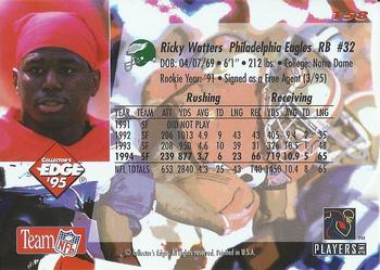 1995 Collector's Edge - Black Label Silver Die Cuts #158 Ricky Watters Back