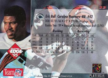 1995 Collector's Edge - Die Cuts #23 Eric Ball Back