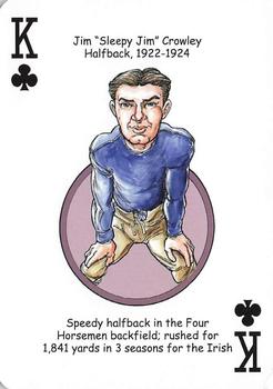 2006 Hero Decks Notre Dame Fighting Irish Football Heroes Playing Cards #K♣ Jim Crowley Front