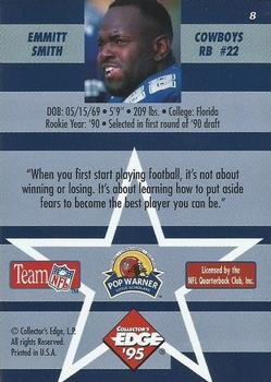 1995 Collector's Edge Instant Replay - Prisms #8 Emmitt Smith Back