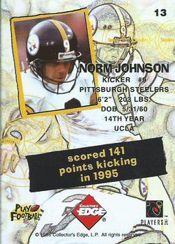 1995 Collector's Edge - Nitro #13 Norm Johnson Back