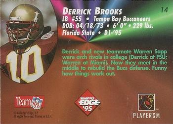 1995 Collector's Edge - Rookies 22K Gold #14 Derrick Brooks Back