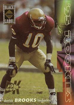 1995 Collector's Edge - Rookies Black Label 22K Gold #14 Derrick Brooks Front