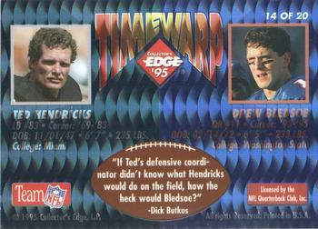 1995 Collector's Edge - TimeWarp Black Label #14 Drew Bledsoe / Ted Hendricks Back