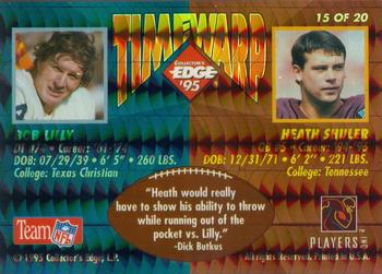 1995 Collector's Edge - TimeWarp Black Label #15 Heath Shuler / Bob Lilly Back