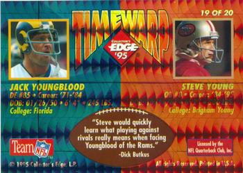 1995 Collector's Edge - TimeWarp Black Label #19 Steve Young / Jack Youngblood Back