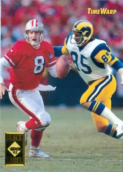 1995 Collector's Edge - TimeWarp Black Label #19 Steve Young / Jack Youngblood Front