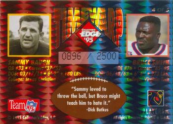 1995 Collector's Edge - TimeWarp Sunday Ticket Prisms #4 Sammy Baugh / Bruce Smith Back