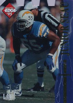 1995 Collector's Edge Excalibur - Die Cuts Sword and Stone Silver #63 Junior Seau Front