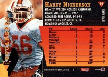 1994 Bowman #34 Hardy Nickerson Back