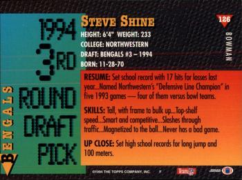 1994 Bowman #126 Steve Shine Back