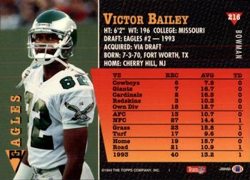 1994 Bowman #216 Victor Bailey Back