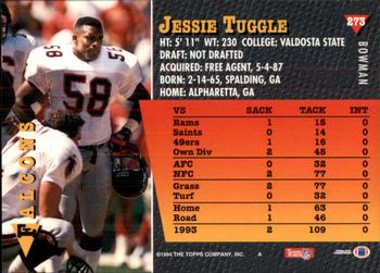 1994 Bowman #273 Jessie Tuggle Back