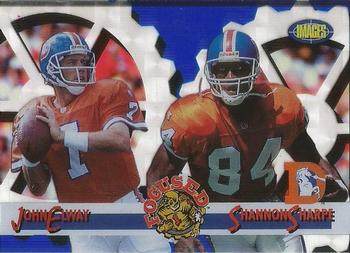 1995 Classic Images Limited Live - Focused Blue #F-9 John Elway / Shannon Sharpe Front