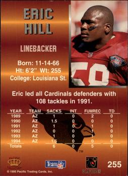 1995 Pacific - Blue #255 Eric Hill Back