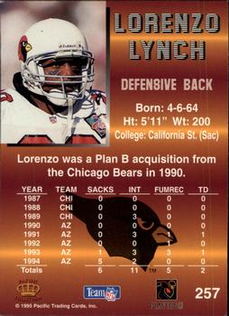 1995 Pacific - Blue #257 Lorenzo Lynch Back