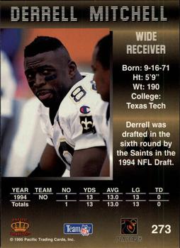 1995 Pacific - Platinum #273 Derrell Mitchell Back