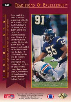 1994 Collector's Choice - Gold #52 Junior Seau Back