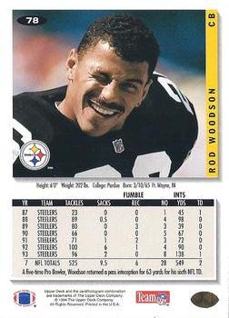 1994 Collector's Choice - Gold #78 Rod Woodson Back