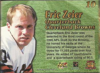 1995 Pacific Triple Folder #10 Eric Zeier Back