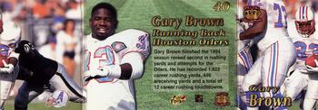 1995 Pacific Triple Folder #40 Gary Brown Back