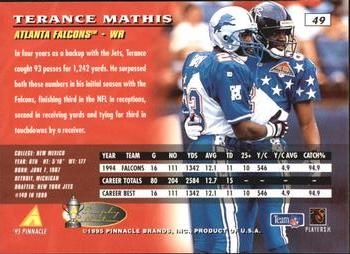 1995 Pinnacle - Trophy Collection #49 Terance Mathis Back