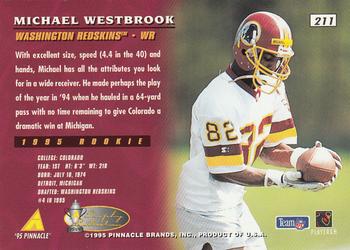1995 Pinnacle - Trophy Collection #211 Michael Westbrook Back