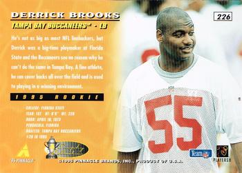 1995 Pinnacle - Trophy Collection #226 Derrick Brooks Back