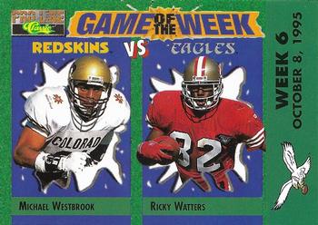 1995 Pro Line - Game of the Week Home #H-03 Ricky Watters / Michael Westbrook Front