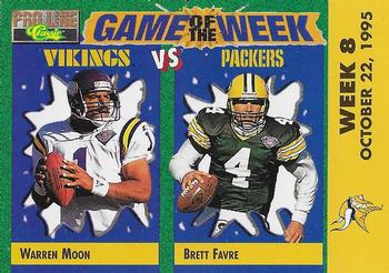 1995 Pro Line - Game of the Week Visitor #V-20 Brett Favre / Warren Moon Front