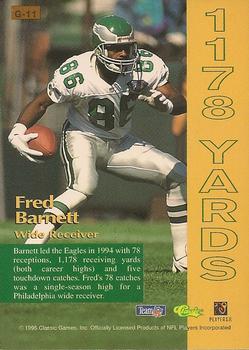 1995 Pro Line - Grand Gainers #G-11 Fred Barnett Back