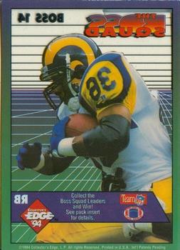 1994 Collector's Edge - The Boss Squad #14 Jerome Bettis Back